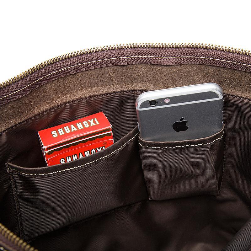 Classic Vintage Crossbody Bags Plain Leather Shoulder Bags