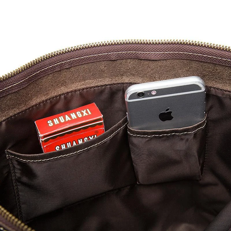 Classic Vintage Crossbody Bags Plain Leather Shoulder Bags