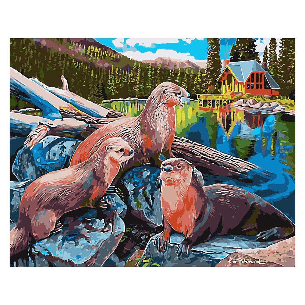 

40*50CM Paint By Numbers-Otter, 501 Original
