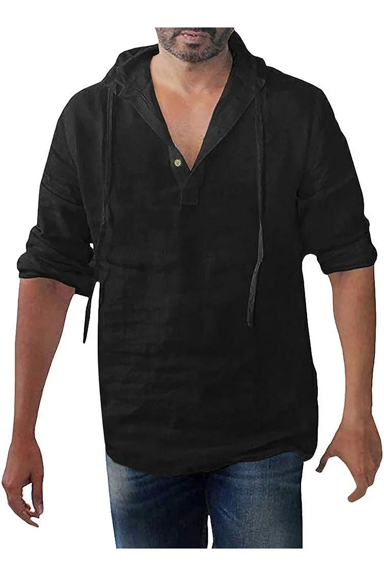 Casual Loose Fit Long Sleeve Hooded Top