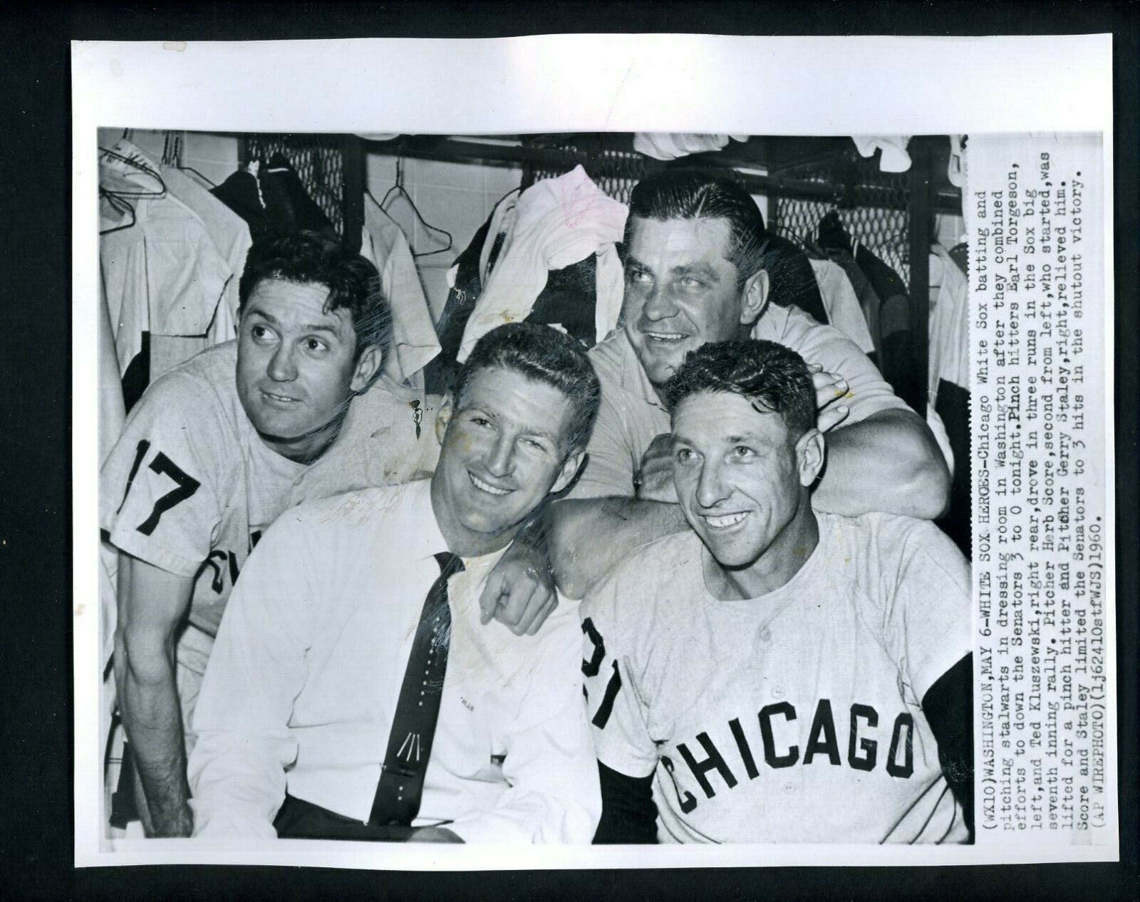 Ted Kluszewski Torgeson Herb Score Staley 1960 Press Photo Poster painting Chicago White Sox