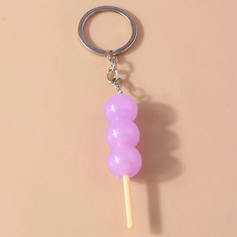Minimalist Sugar Gourd Alloy Glass Keychain