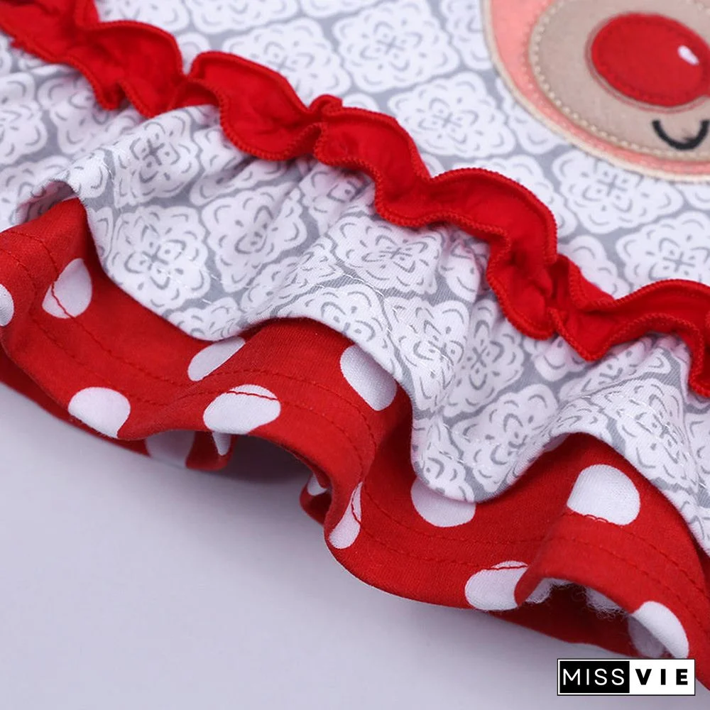 2-piece Baby/Toddler Gril Long Sleeve Scoop Neck Animal Printed With Set Pants