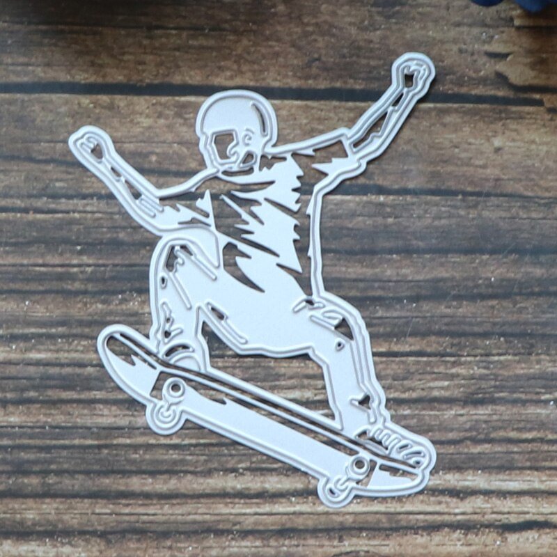 2021 New Arrival Skateboard Stencil Metal Cutting Dies For Scrapbooking Practice Hands-on DIY Album Card Handmade Tools