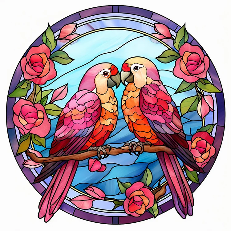 Love For Birds 30*30CM (Canvas) Full Round Drill Diamond Painting gbfke