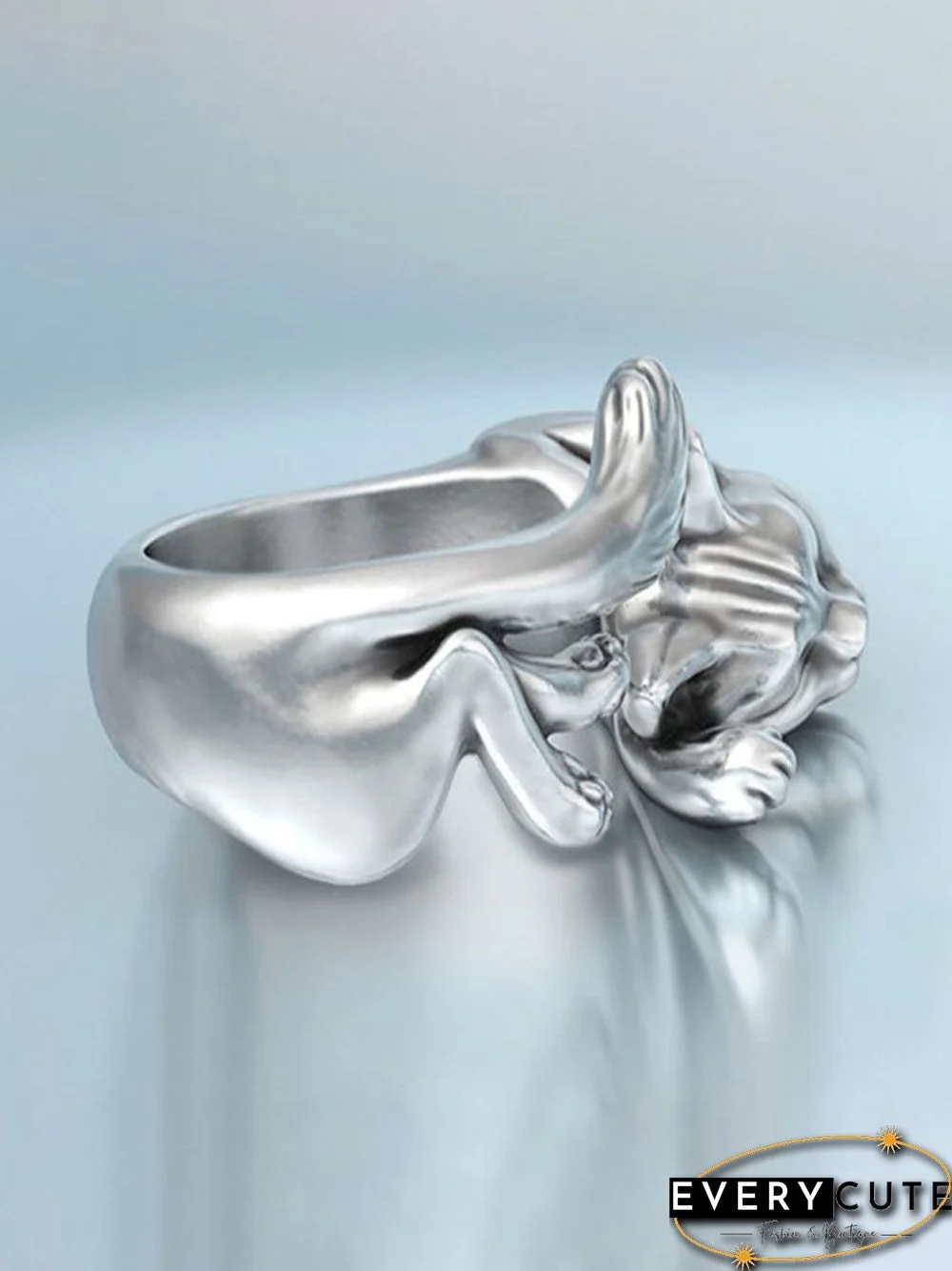 Vintage Alloy Cat Ring