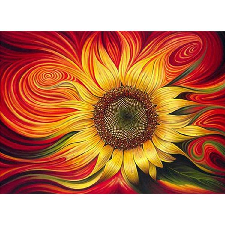 Vortex Sunflower - Painting By Numbers - 40x50cm