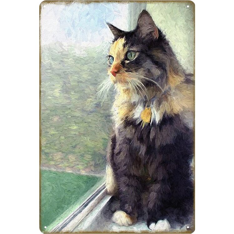 Chat mignon - Enseigne Vintage Métallique/Enseignes en bois - 20*30cm/30*40cm