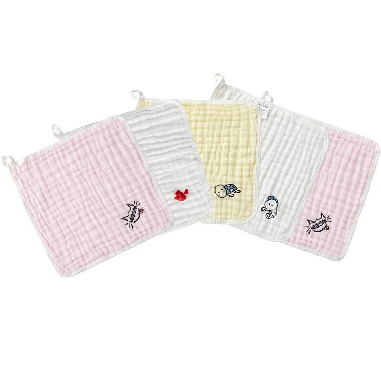 5-pack Baby Bib Cotton Square Towel