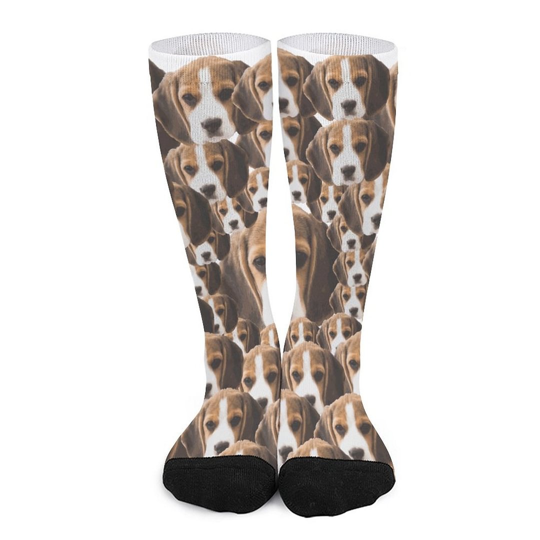 Custom Cute Dog Face Socks