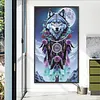Moonlight Dreamcatcher Wolf Special Shaped 5D DIY Partial Drill Diamond Painting Kits for Adults Beginners Home Decor Diamonds Dots Gem Art Kits Large Size 15.75x27.56inch