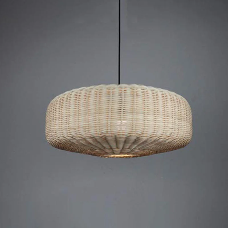 Countryside Style Rattan Pendant Light Hanging Lamp Shade For Living Room