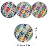 (US Only)4pcs Set DIY Flower Full Drill Diamond Coaster Can Be Washed With Water