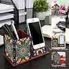 Multifunctional Handmade Wood Diamond Painting Phone/pen Holder& Storage Box Table Ornament Kits