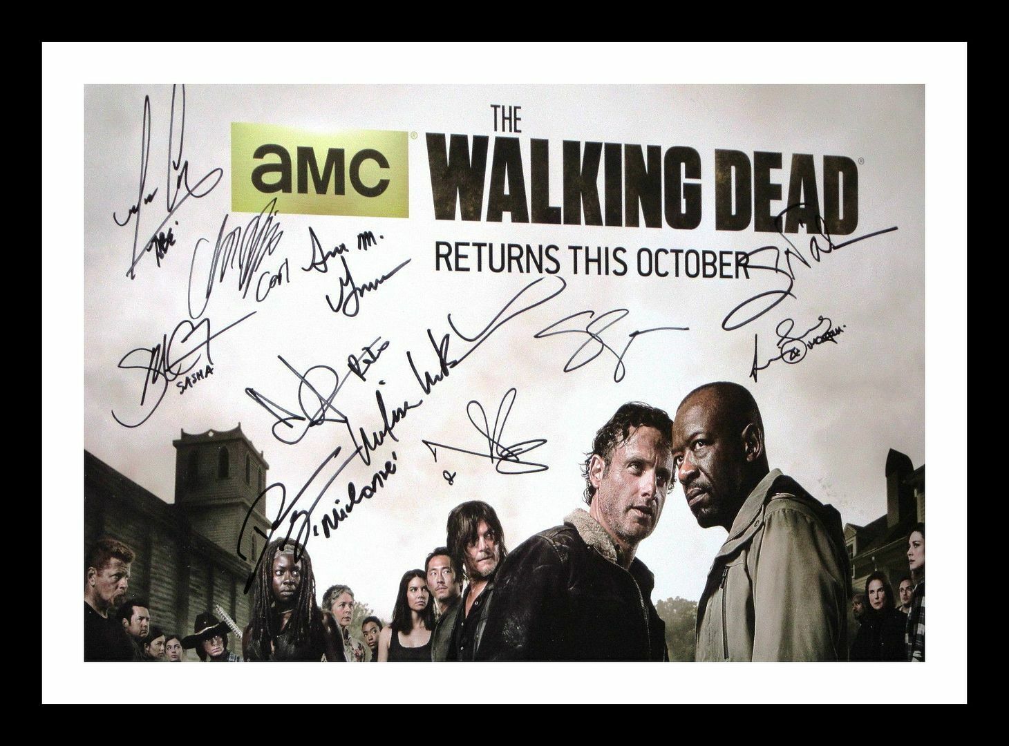 The Walking Dead Cast Autograph Signed & Framed Photo Poster painting 2