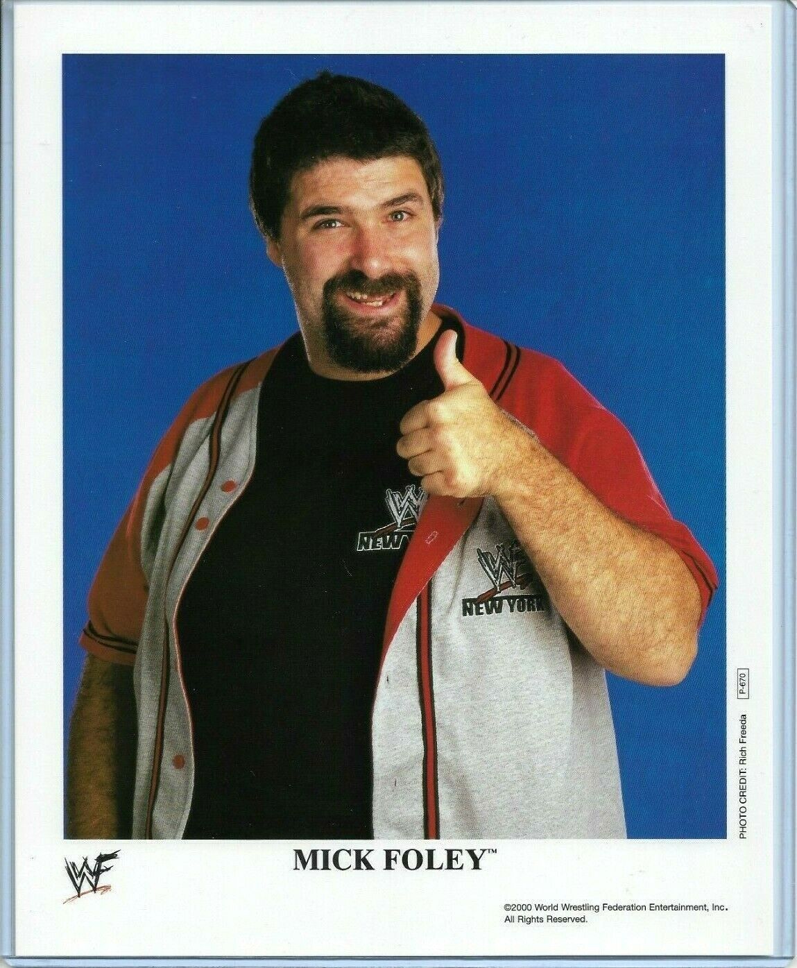 WWE MICK FOLEY P-670 OFFICIAL LICENSED ORIGINAL AUTHENTIC 8X10 PROMO Photo Poster painting RARE