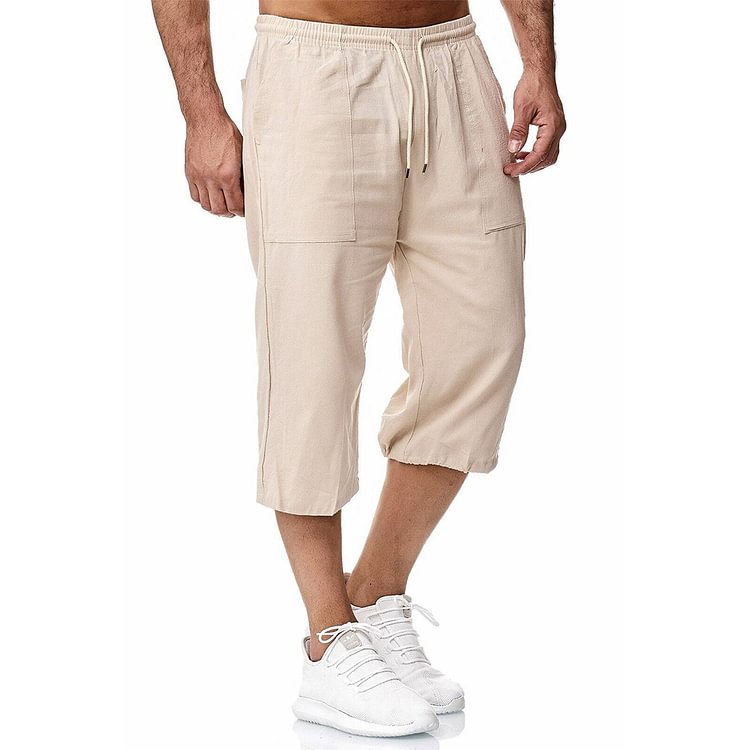 Gioiacombo™ Pantaloni casual di media lunghezza in lino di nuova moda estiva