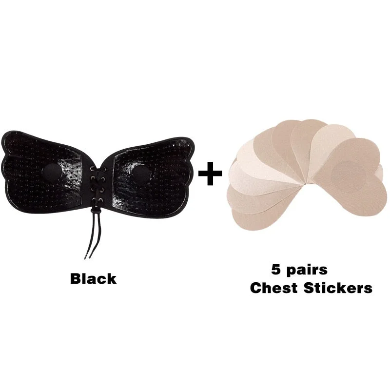 Women Invisible Bra Super Push Up Seamless Self-Adhesive Sticky Wedding Party Front Strapless A B C D Cup Fly Bra