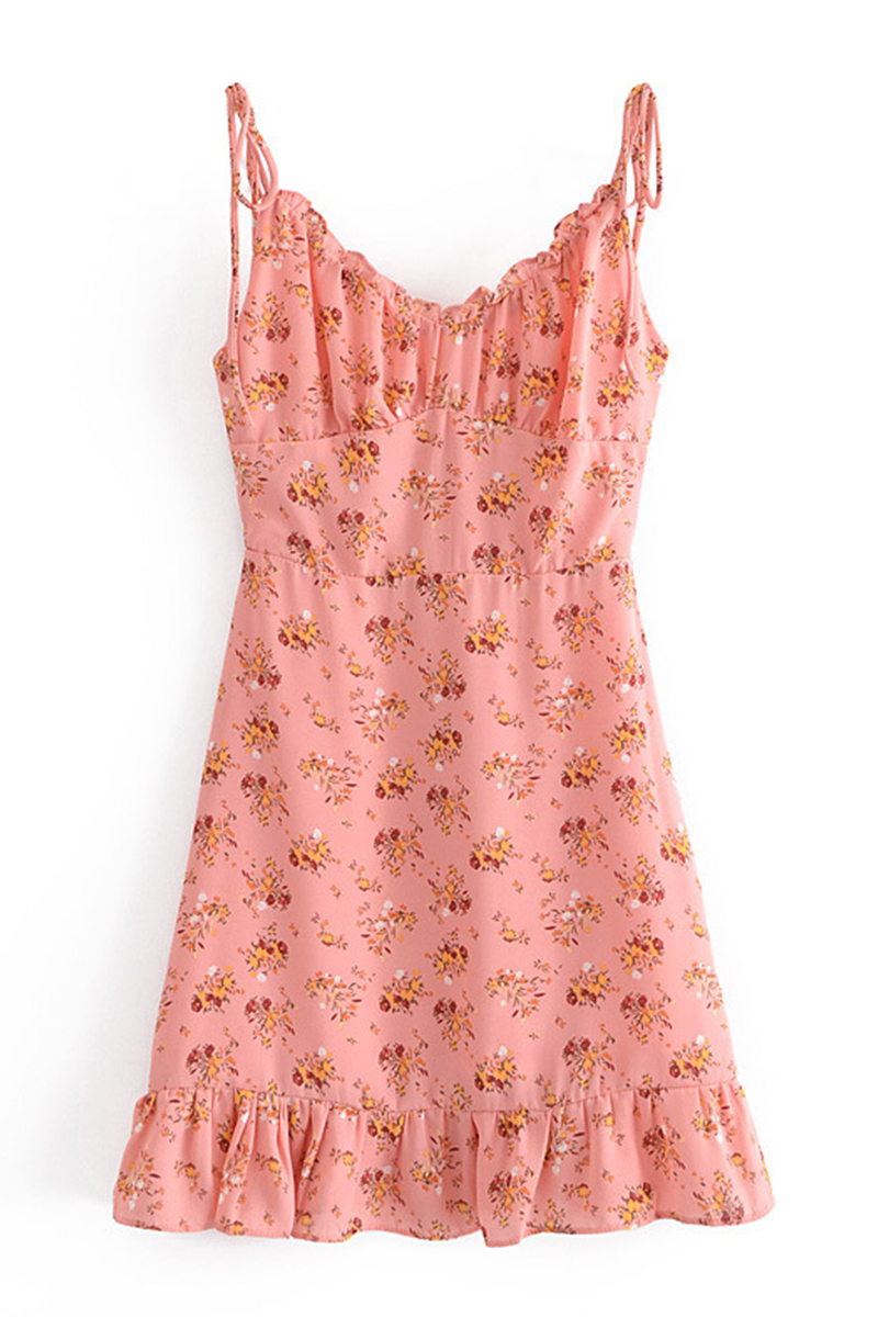 Floral Frenulum Off the Shoulder Printed Dresses(9 Colors)