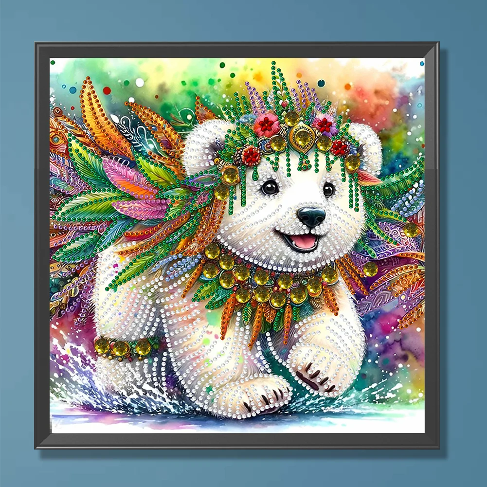 Diamond Painting - Partial Special Shaped Drill - Bear (Canvas|30*30cm)