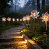Solar Rainbow Pinwheel Garden Light Waterproof Colorful Spinning Windmill Light Easy To Install for Lawn Patio Walkway Flower Bed Decor