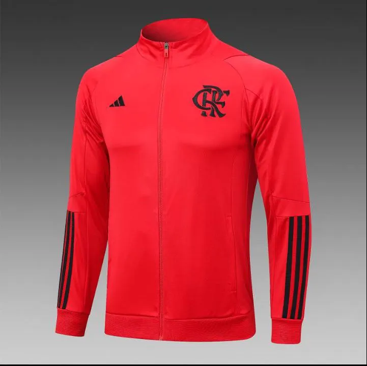 2023-2024 FlamenGo Training Shirt red long zip jacketFootball Shirt 1:1 Thai Quality