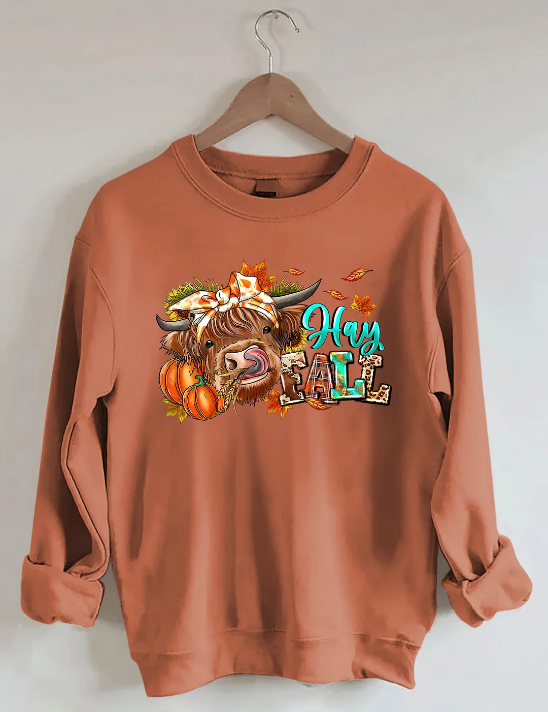 Hay Fall Cow Sweatshirt
