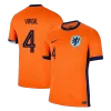 VIRGIL #4 Netherlands Home Soccer Jersey EURO 2024