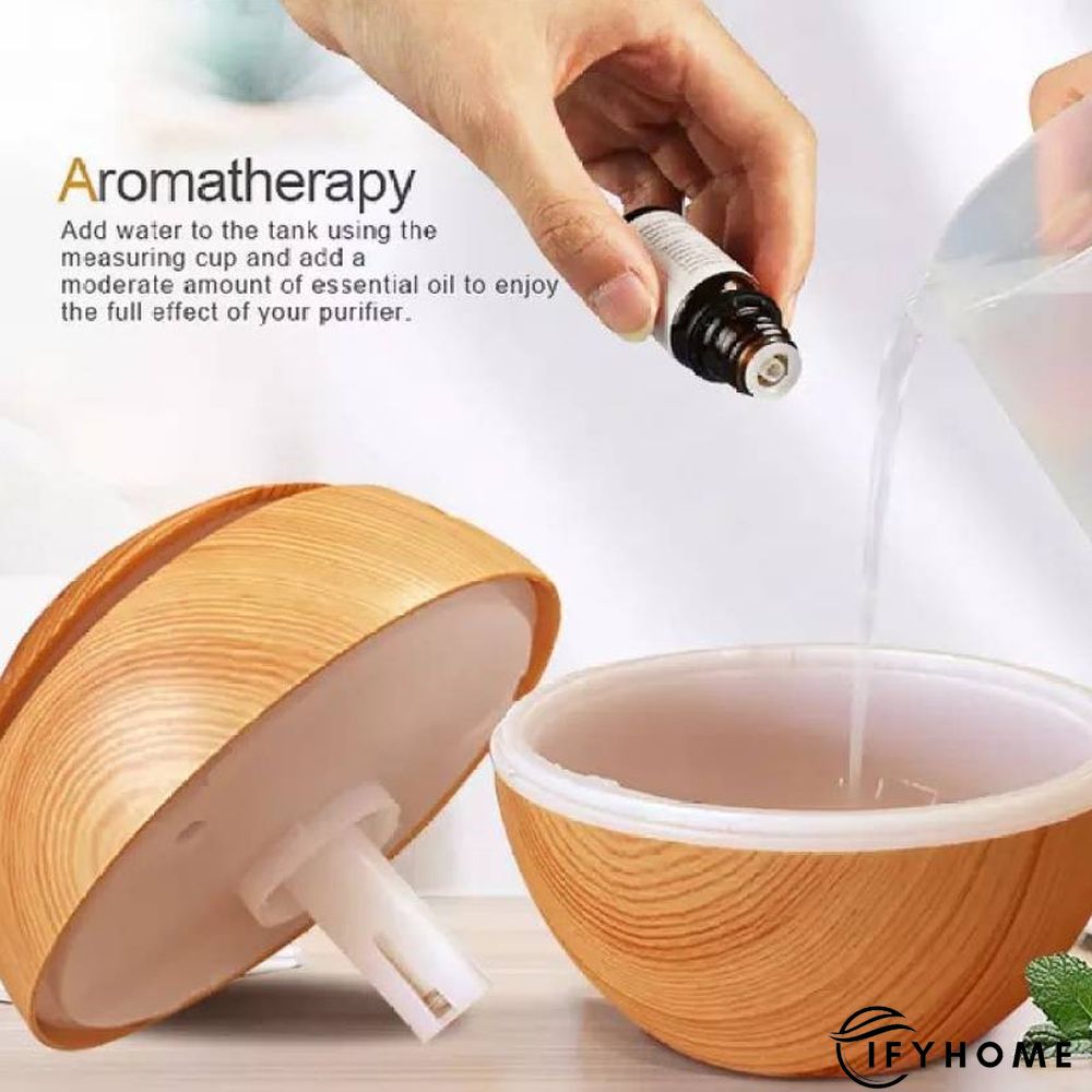 Colorful Wood Grain Air Humidifiers Mini Night Light Home Air Filter | IFYHOME