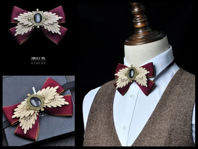 Men's Formal Wear Business Bow Tie Banquet Guest Host Wedding Groom Best Man Bowtie Pocket Towel Brooches Three-piece Set