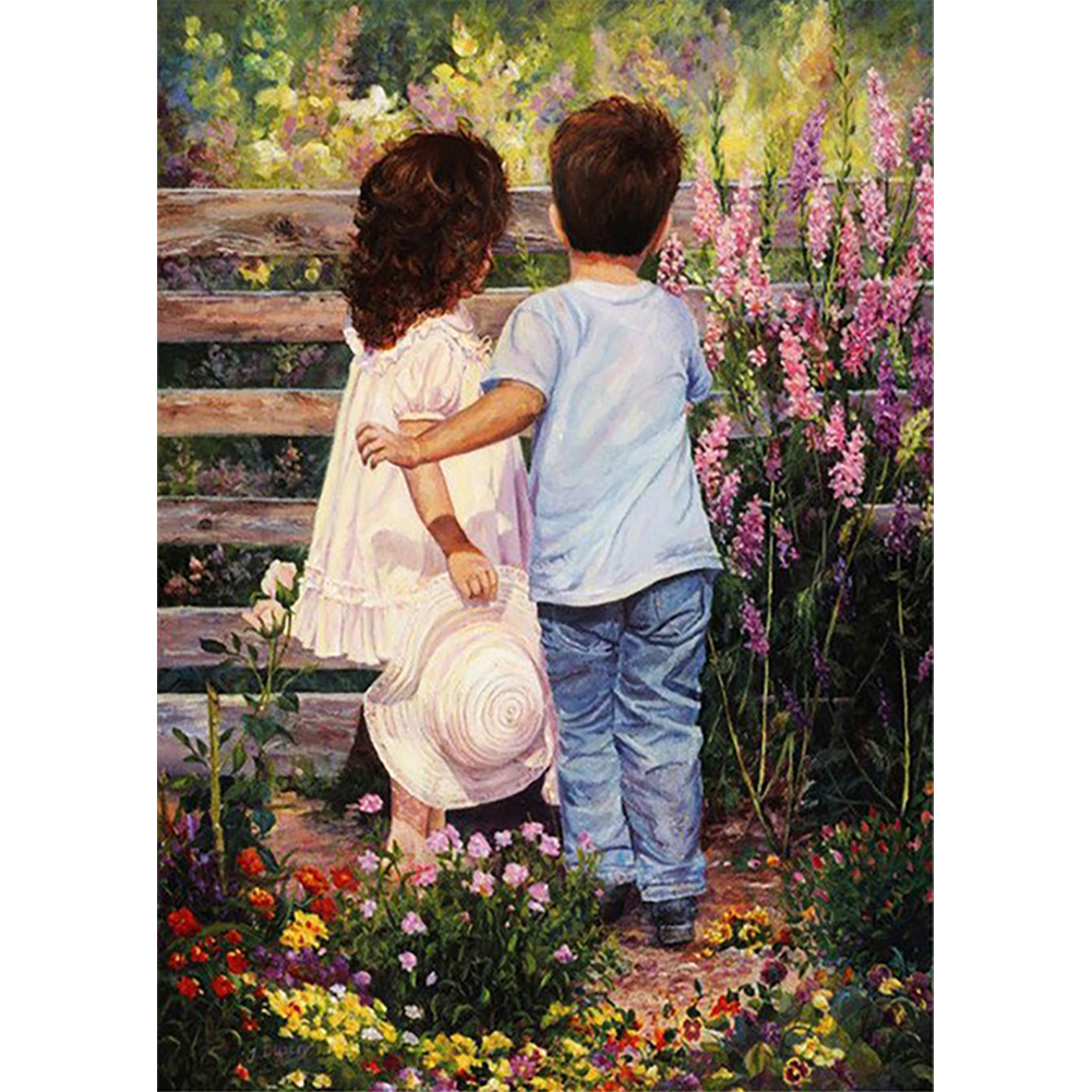 

Happy Childhood-Round Drill Diamond Painting-30*40CM, 501 Original