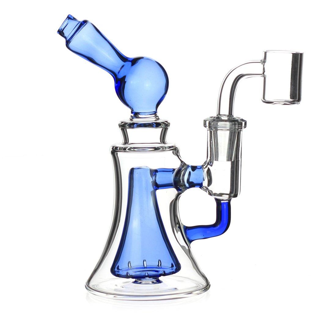 The Accented Scope Prism Glass Dab Rig Mini Bong With Multi Slitted Showerhead