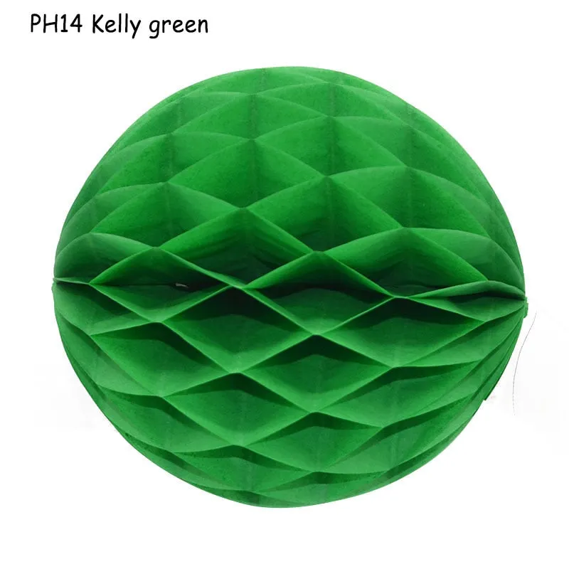 1Pcs 2 -12 Chinese Round Hanging Paper Honeycomb Flowers Balls Crafts Party Wedding Home DIY Decoration Paper Lantern Pompom
