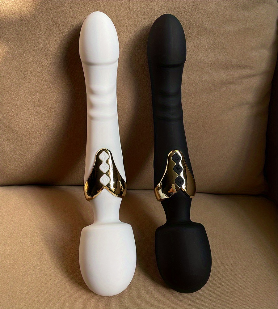 Large Size Dual Motor Silicone Wand G-Spot Massager 10 Modes Sex Toy For Couple