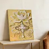 Lotus-DIY-Perlenmalsets mit Rahmen 30x40 cm Perlengem&auml;lde Bildkunst Basteln f&uuml;r Erwachsene Anf&auml;ngergeschenk Wanddekoration f&uuml;r Wohnw&auml;nde