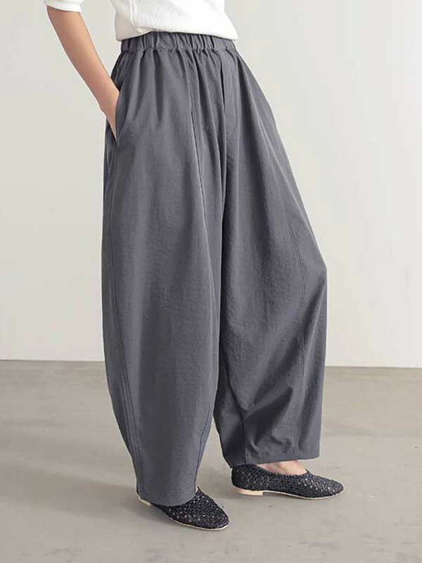 Loose Straight Tube Halleen Wide Leg Nine Inch Pants