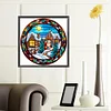Diamond Painting-DIY Full Round Drill Santa Claus Outside(40x40cm)