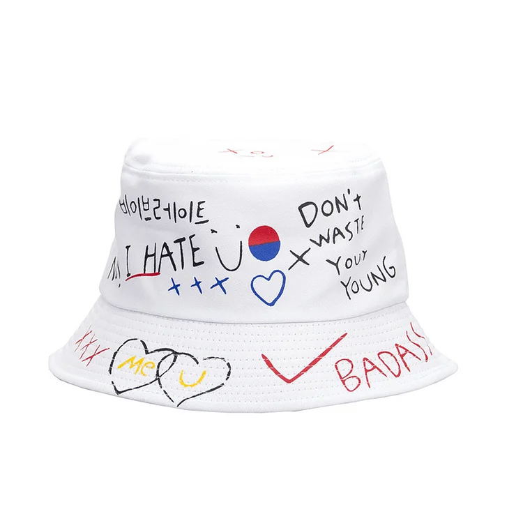 Unisex kpop fashion all-match bucket hat