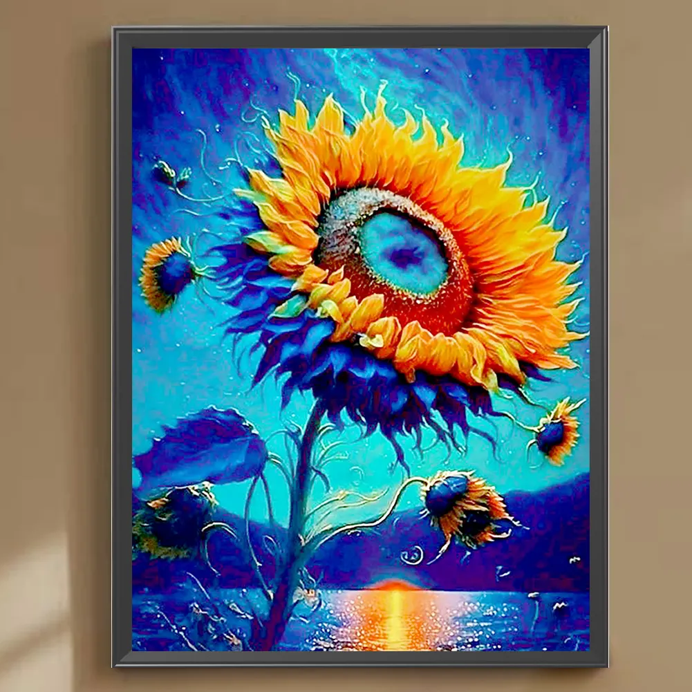 Full Round Diamond Painting 30*40cm - Swaying Sunflowers