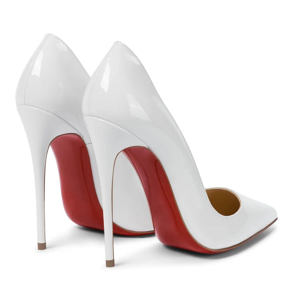 Classic 120mm/100mm Red Bottom Women's Party Wedding Heels  Patent Pumps-MERUMOTE