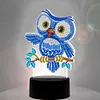 DIY Diamond Painting 7 Color Night Light Lamp Home Decoration Ornament Gift Kit(Owl)