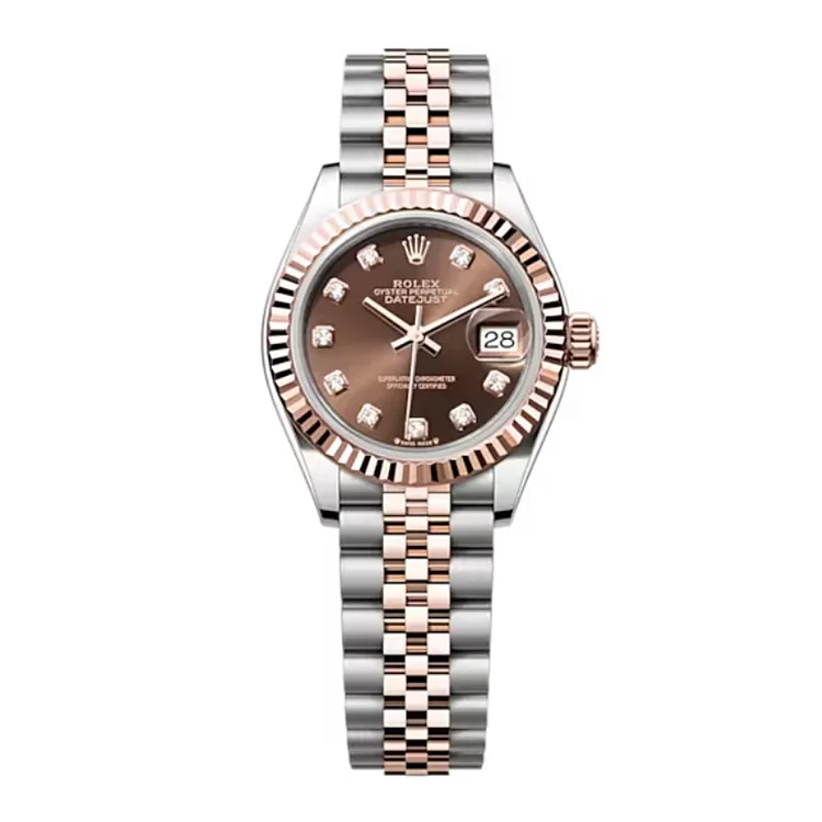 Rolex Lady-Datejust 28 Oystersteel and Everose Gold Women's Watch 279171-0011