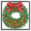 Xmas Wreath - 9CT Partial Beaded Cross Stitch Kit(21x21cm)