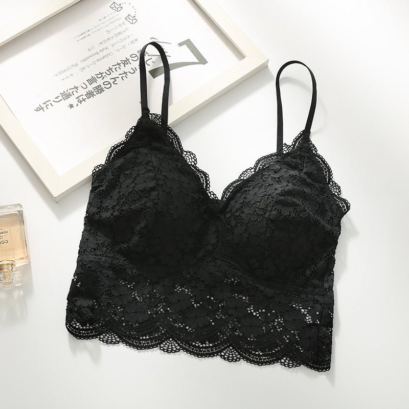 New Arrival Women Push Up Wireless Floral Lace Bra Top Women Bralette Underwear Lingerie Full Cup Hot Sale