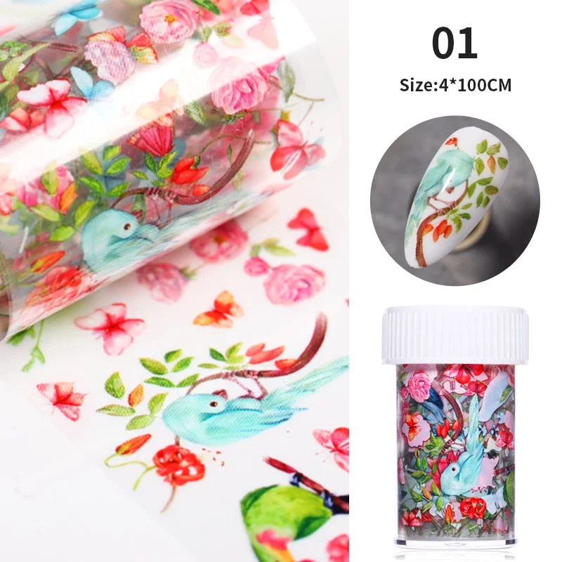 Nail Foils Marble Series Nail Transfer Foils Decorations DIY Idea Nail Art Transfer Sticker Decals Nail Accessories 4*100cm
