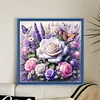 Rose Butterfly - 11CT Stamped Cross Stitch - 45*45cm - Flower