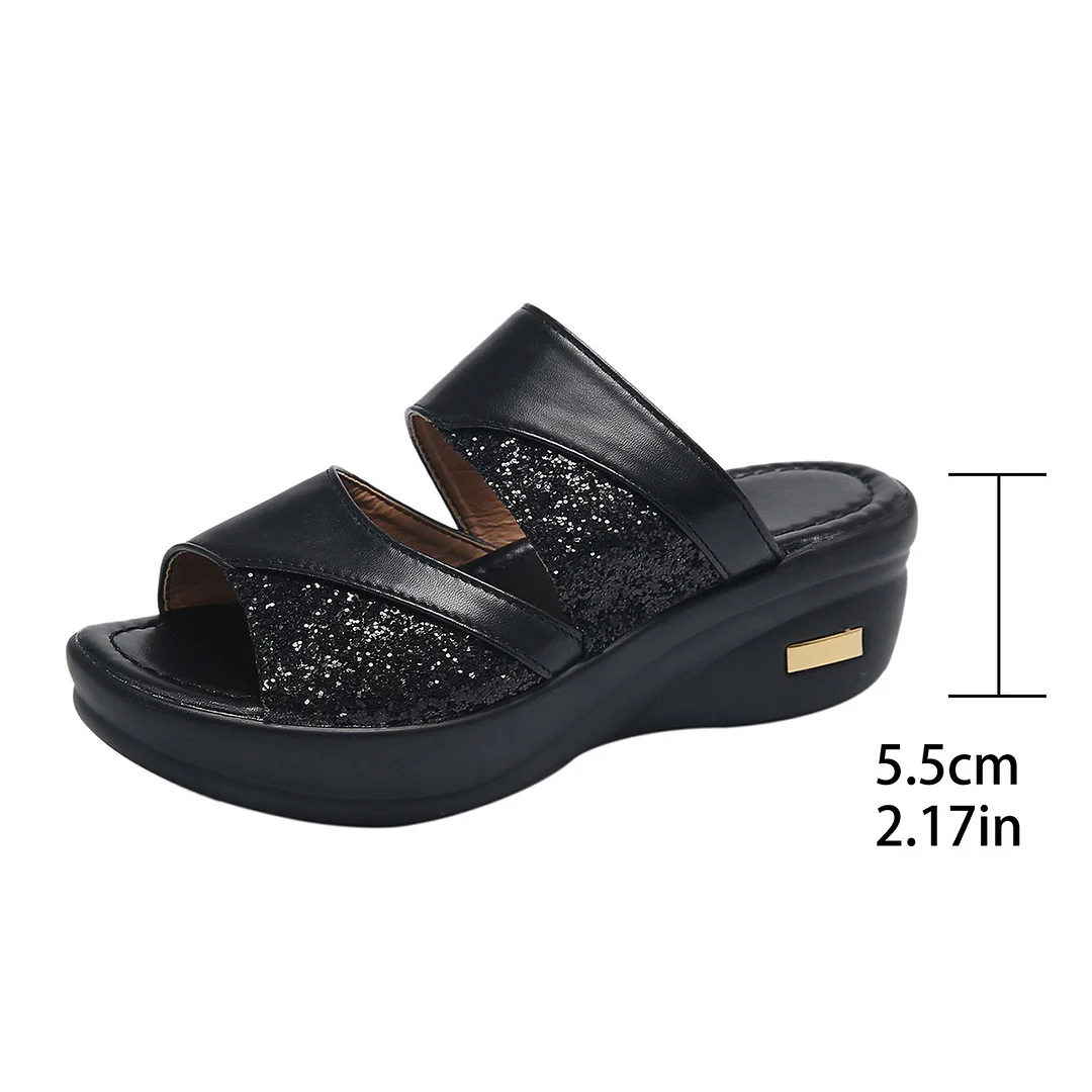 Breakj Breakj Women Wear Fashion 2025 New Thick-Soled Loose Pastry Slope And Ladies Fish Mouth Sand Slippers Shoes