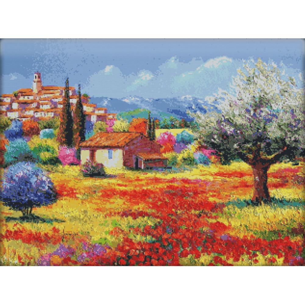 

Rural - 14CT Stamped Cross Stitch - 66*52cm, 501 Original