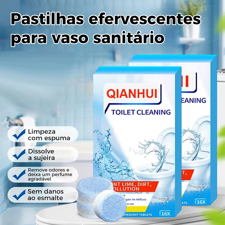 Pastilhas de Limpeza para Vaso Sanitário com Fragrância de Limão