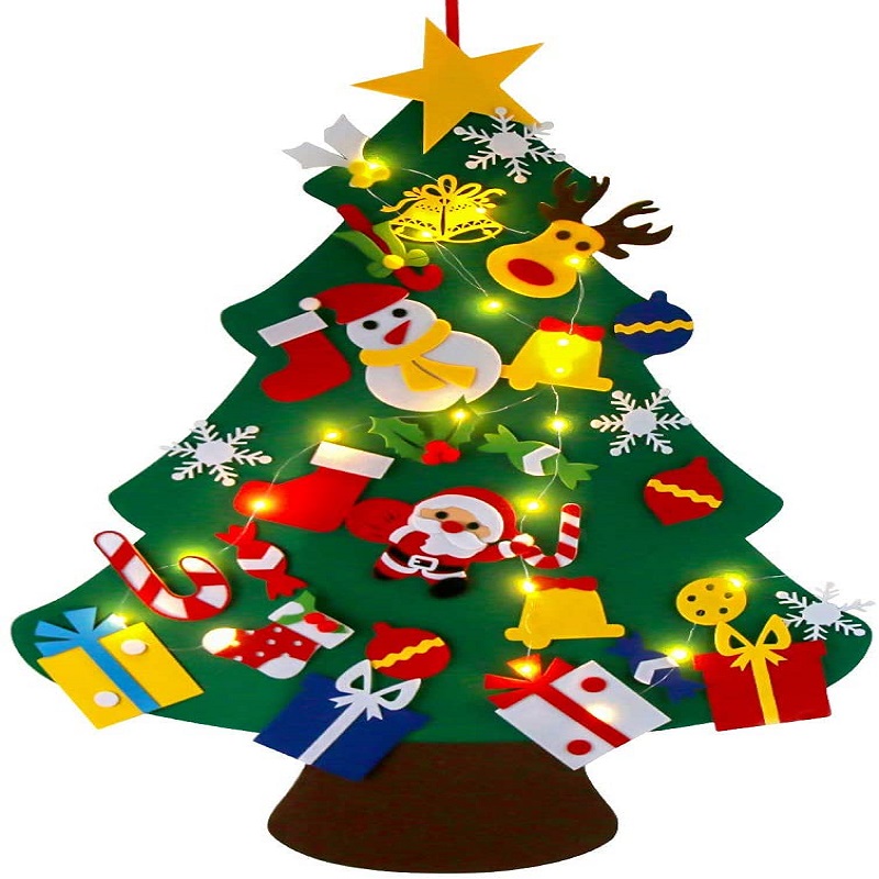 

Felt Christmas Tree DIY Gift for Children with Light String Christmas Decor, 501 Original